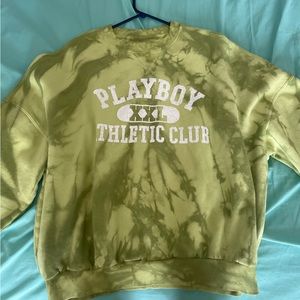 Women’s tie dye playboy crewneck